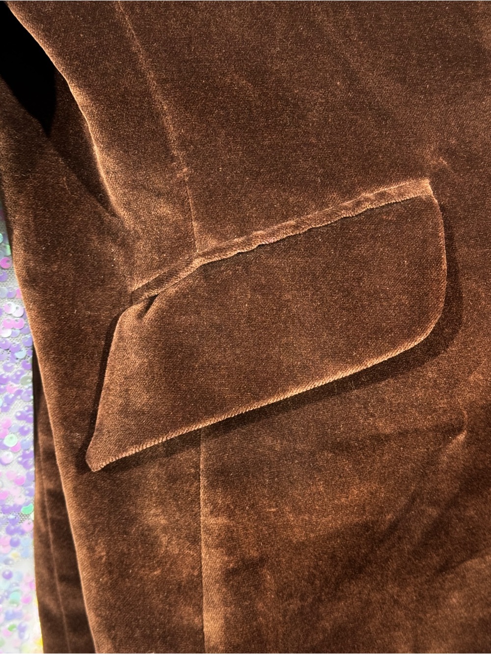 VTG Moschino Jeans Brown Velvet Blazer Jacket - Picture 5 of 9